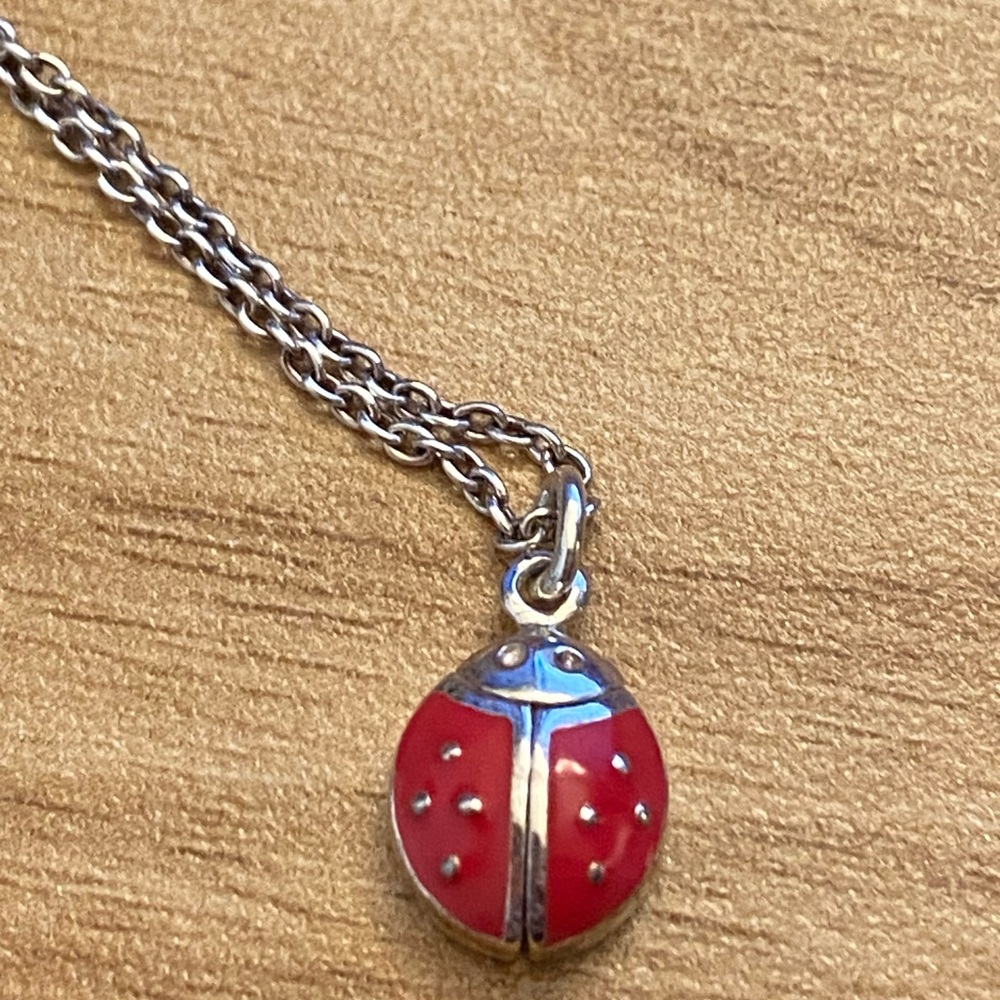 Red Ladybug Pendant Necklace